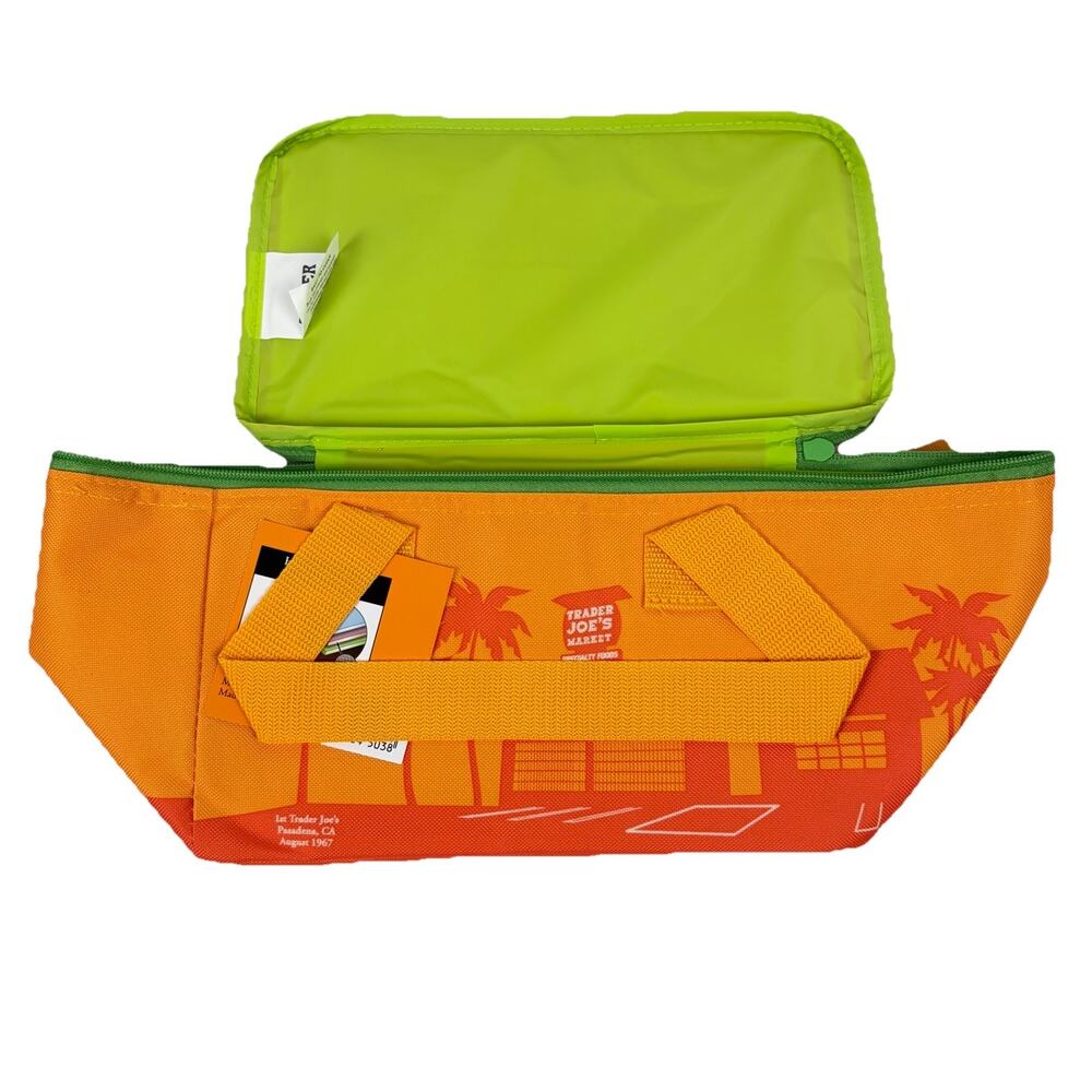 Trader Joe's Mini Insulated Bag Orange Lime Green NEW Limited Edition 2026